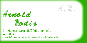 arnold modis business card